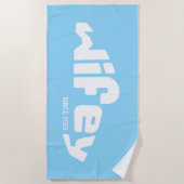 ウィーウィー新婚ブライドアクア&ホワイトビーチタオル ビーチタオル (正面)