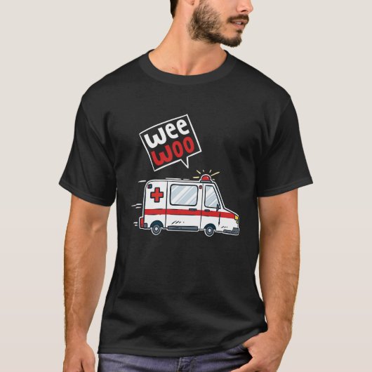 ウィーウ救急車I EMT EMS救急医療隊員 Tシャツ (正面)