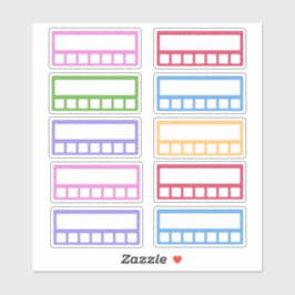 ウィーカラフルクリー習慣トラッカー シール