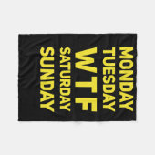 ウィークおもしろいギフト日のWtf Mtwtfssアイディア フリースブランケット (正面(横))