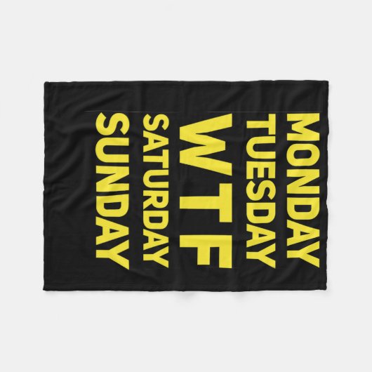 ウィークおもしろいギフト日のWtf Mtwtfssアイディア フリースブランケット (正面(横))