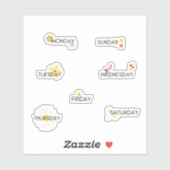 ウィークの日プランナーシール花 シール (シート)