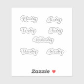 ウィークの日プランナーステッカー曲線 シール (シート)