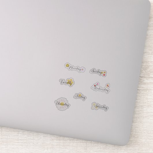 ウィークの日プランナー曲線ステッカーフラワー シール (詳細)