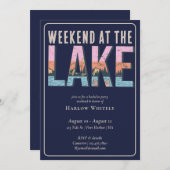 ウィークエンドアットザレイク航海のバチュラーパーティ 招待状 (正面/裏面)