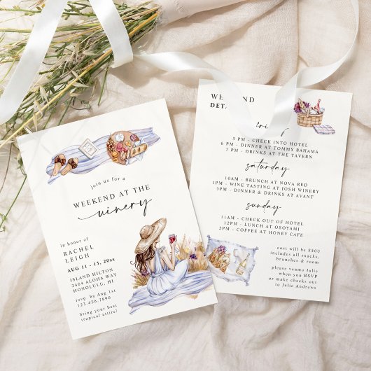 ウィークエンドアットワイナリーピクニックコテージバチェロレッテ 招待状