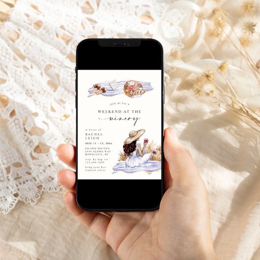 ウィークエンドアットワイナリーピクニックバチェロレッテ週末 招待状