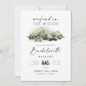 ウィークエンドインザウッズキャンプバチェロレッテ 招待状 (正面)