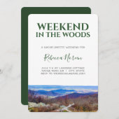 ウィークエンドインザウッズバチェロレッテ招待状 招待状 (正面/裏面)