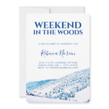 ウィークエンドインザウッズバチェロレッテ招待状