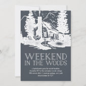 ウィークエンドインザウッズバチェロレッテ招待状 招待状 (正面)