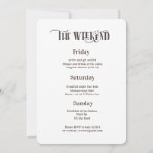 ウィークエンドインザウッズ招待状 招待状 (裏面)