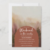 ウィークエンドインザウッドフォレストテラコタブライダルシャワー 招待状 (正面)
