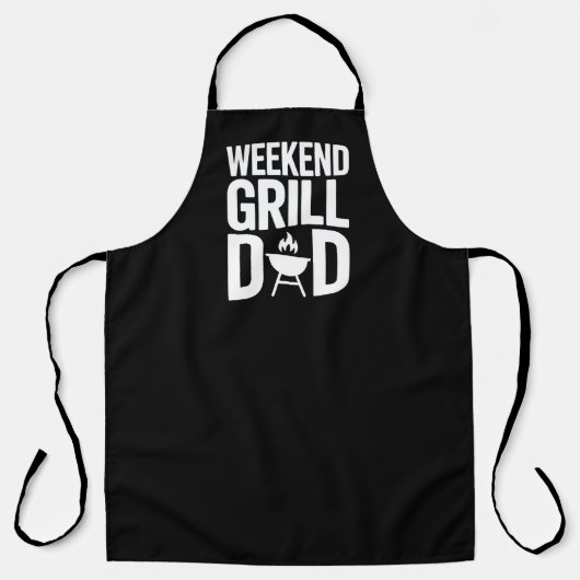 ウィークエンドグリルお父さん 楽しいBBQ エプロン (正面)