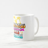 ウィークエンドコーヒーとビーチ コーヒーマグカップ (正面右)
