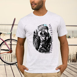 ウィークエンドバイブブラックグラフィックTシャツ Tシャツ