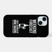ウィークエンド予報 - ワイン作り100% iPhone 15ケース (裏面横)