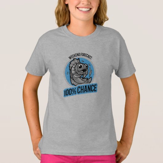 ウィークエンド予報 100% チャンス Tシャツ (正面)