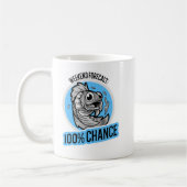 ウィークエンド予報 100% チャンス Tシャツ コーヒーマグカップ (左)
