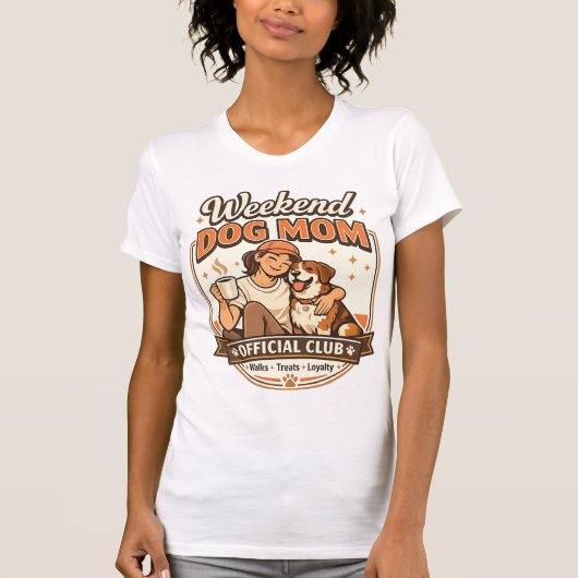 ウィークエンド ドッグマム公式クラブ かわいいデザイン Tシャツ (正面)