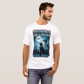 ウィークエンド ハロウィン 犬 おばけ 満月 シルエット Tシャツ (正面フル)