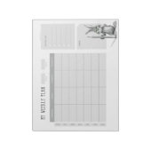 ウィークリーデスクプランナーとバニー ノートパッド (回転)