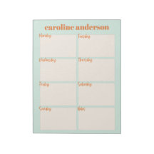 ウィークリーパーソナライズされたスタイリッシュプランナーインアクアミント