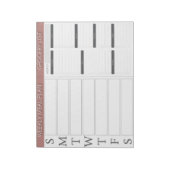 ウィークリーフードプランナー&食料品一覧 ノートパッド (回転)