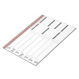 ウィークリーフードプランナー&食料品一覧 ノートパッド