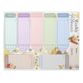 ウィークリープランナーかわいいビー数々のハニー ノートパッド (正面)