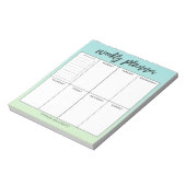 ウィークリープランナーググラデーションリーン |名前の追加 ノートパッド (回転)