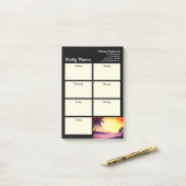 ウィークリープランナーサンセット絵画インTropics ポストイット (デスク上)