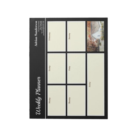 ウィークリープランナーバターメアビレッジイングランドオータム ノートパッド (回転)