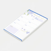 ウィークリープランナーブルーアジサイ花 ポストイット (アングル)