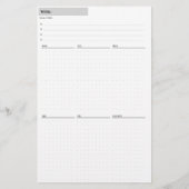 ウィークリープランナーページ (裏面)