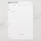 ウィークリープランナーページ (正面/裏面)