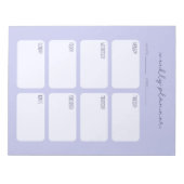 ウィークリープランナーミニマルブルー ノートパッド (正面)