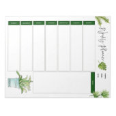 ウィークリープランナーミニマル工場イラストレーション ノートパッド (正面)