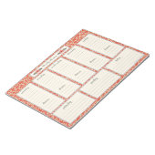 ウィークリープランナーメモ帳とディナーメニュー ノートパッド (アングル)