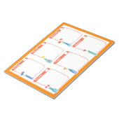 ウィークリープランナーローズブーケオレンジ ノートパッド (アングル)