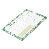 ウィークリープランナー – トロピカル葉 ノートパッド (アングル)