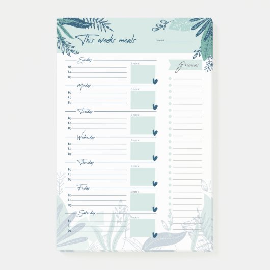 ウィークリープランナー ポストイット (正面)