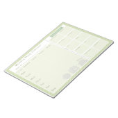 ウィークリーミールプランナーグリーンサークル ノートパッド (アングル)