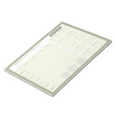 ウィークリーミールプランナーグリーンダイヤモンド ノートパッド (アングル)