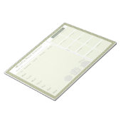 ウィークリーミールプランナーグ市松模様にリーン ノートパッド (アングル)