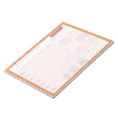 ウィークリーミールプランナーサマーストライプ ノートパッド (アングル)