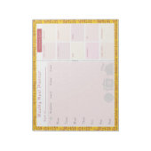 ウィークリーミールプランナーサマーミュージック ノートパッド (回転)