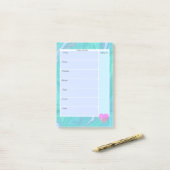 ウィークリーミールプランナーショッピングリストLiquid Marble ポストイット (デスク上)
