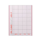 ウィークリーミールプランナーメモ帳 ノートパッド (回転)