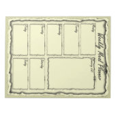 ウィークリーミールプランナーメモ帳 ノートパッド (正面)